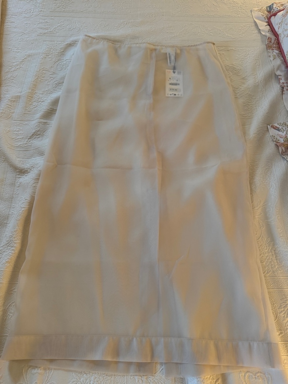 Zara Cream Pencil Midi Skirt